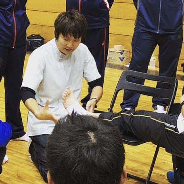 選手のバランスチェック